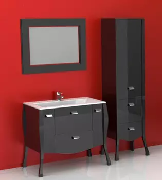 Мебель для ванной Aquanet Мадонна 90 черная