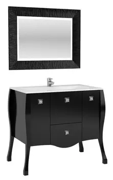 Мебель для ванной Aquanet Мадонна 90 черная с кристаллами Swarovski