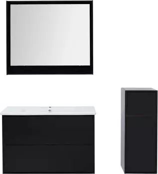 Мебель для ванной Aquanet Милан 100 черный глянец