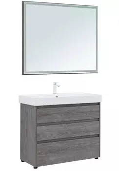 Мебель для ванной Aquanet Nova Lite 100 напольная, дуб рошелье, 3 ящика