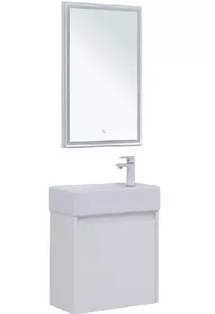 Мебель для ванной Aquanet Nova Lite 50 подвесная, белый глянец, 1 дверца