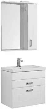 Мебель для ванной Aquanet Рондо 70 белая (2 ящика)