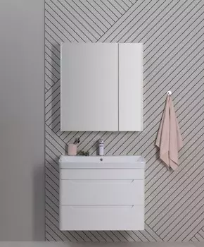 Мебель для ванной Aquanet София 80 белый глянец, 2 ящика