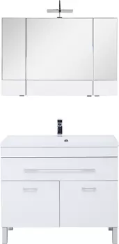 Мебель для ванной Aquanet Верона 100 белая (напольная 1 ящик 2 дверцы)