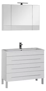 Мебель для ванной Aquanet Верона 100 белая (напольная 3 ящика)