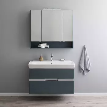 Мебель для ванной Aquanet Виго 100 сине-серая