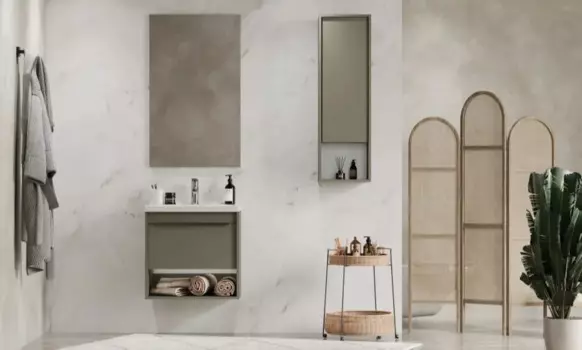 Мебель для ванной Aquaton Хоуп 60 подвесная, 1 ящик, хаки