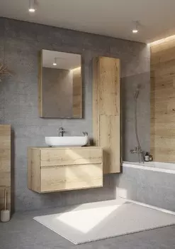 Мебель для ванной Aquaton Либерти 100 подвесная, столешница, дуб эльвезия