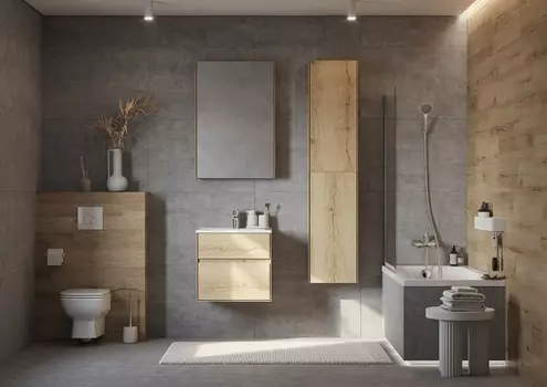 Мебель для ванной Aquaton Либерти 60 подвесная, дуб эльвезия