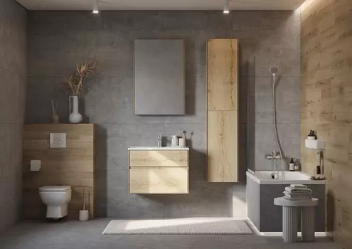 Мебель для ванной Aquaton Либерти 75 подвесная, дуб эльвезия