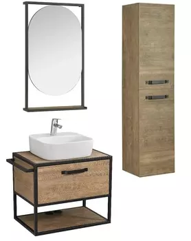 Мебель для ванной Aquaton Лофт Фабрик 65 дуб кантри со столешницей