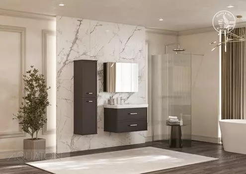 Мебель для ванной Aquaton Нео-Классика 85 подвесная, 2 ящика, мускат