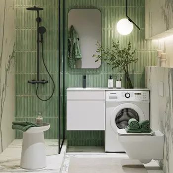 Мебель для ванной Aqwella Duet 115 подвесная, белая, левая