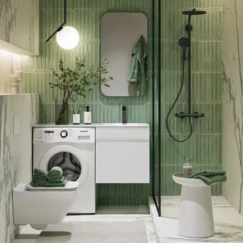 Мебель для ванной Aqwella Duet 115 подвесная, белая, правая