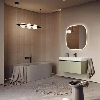 Мебель для ванной Aqwella Pure 66 подвесная, шалфей зеленый