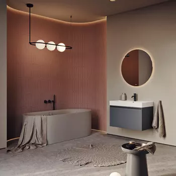 Мебель для ванной Aqwella Pure 81 подвесная, серая