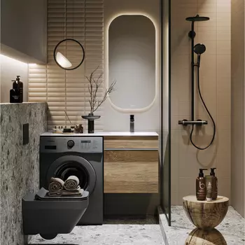 Мебель для ванной Aqwella Terra 115 подвесная, дуб балтийский, правая