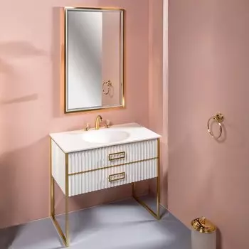 Мебель для ванной Armadi Art Monaco 100 белая, золото