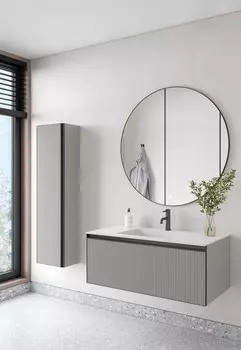 Мебель для ванной Armadi Art Quatro 100 подвесная, luna fuga/антрацит