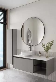 Мебель для ванной Armadi Art Quatro 6 120 подвесная, со столешницей, luna fuga/антрацит