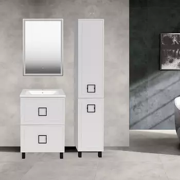 Мебель для ванной ASB-Mebel Санта 60 напольная, 2 ящика, белый