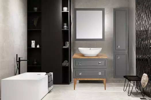 Мебель для ванной ASB-Woodline Каталина 80 Grey