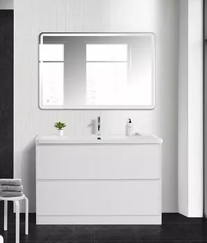Мебель для ванной BelBagno Albano 120 напольная, Bianco Lucido (раковина BelBagno BB1200/455-LV-MR-ALR)