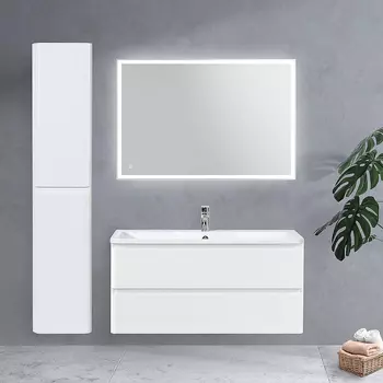 Мебель для ванной BelBagno Albano 120 подвесная, Bianco Lucido (раковина BelBagno BB1200/455-LV-MR-ALR)