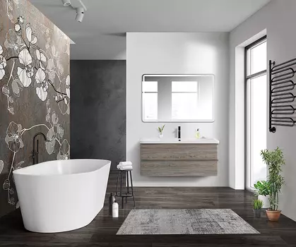 Мебель для ванной BelBagno Albano 120 подвесная, Pino Scania (раковина BelBagno BB1200/455-LV-MR-ALR)