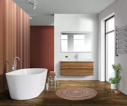 Мебель для ванной BelBagno Albano 120 подвесная, Rovere Rustico (раковина BelBagno BB1200/455-LV-MR-ALR)