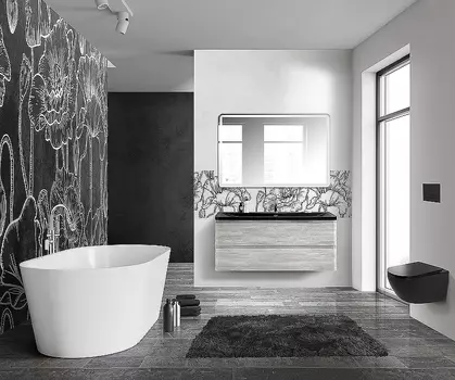 Мебель для ванной BelBagno Albano 120 подвесная, Rovere Vintage Bianco (раковина BelBagno BB1200/455-LV-ART-ALR-NERO)