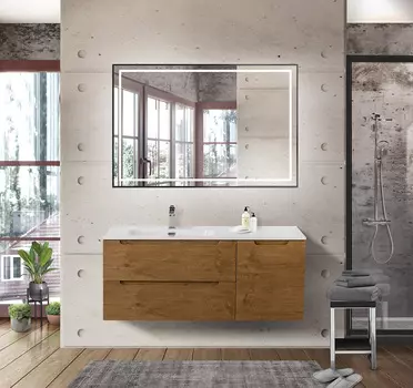 Мебель для ванной BelBagno Etna 120 L подвесная, 2 ящика, 1 дверца, Rovere Nature