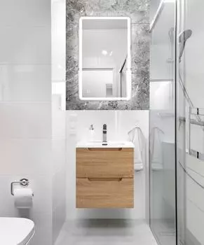 Мебель для ванной BelBagno Etna 50 подвесная, 2 ящика, Rovere Bianco