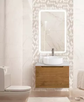 Мебель для ванной BelBagno Etna 60 подвесная, со столешницей, 1 ящик, Rovere Nature