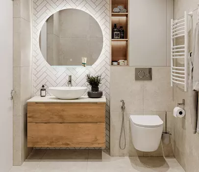 Мебель для ванной BelBagno Etna H-60 100 подвесная, со столешницей, 2 ящика, Rovere Nature