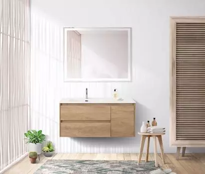 Мебель для ванной Belbagno Kraft 100 L подвесная, Rovere Nebrasca Nature