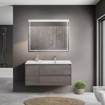 Мебель для ванной Belbagno Kraft 100 R подвесная, Cemento Grigio