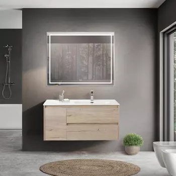 Мебель для ванной Belbagno Kraft 100 R подвесная, Rovere Galifax Bianco