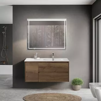 Мебель для ванной Belbagno Kraft 100 R подвесная, Rovere Tabacco
