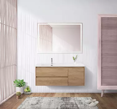 Мебель для ванной Belbagno Kraft 120 L подвесная, Rovere Nebrasca Nature