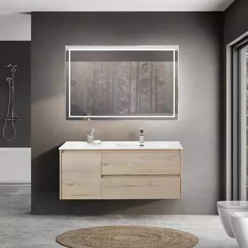 Мебель для ванной Belbagno Kraft 120 R подвесная, Rovere Galifax Bianco