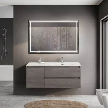 Мебель для ванной Belbagno Kraft 120 R подвесная, Cemento Grigio