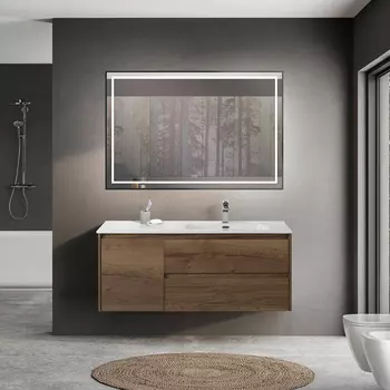 Мебель для ванной Belbagno Kraft 120 R подвесная, Rovere Tabacco