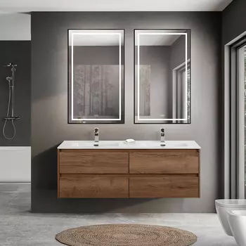 Мебель для ванной Belbagno Kraft 140 подвесная, с 4-мя ящиками, Rovere Tabacco