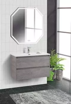 Мебель для ванной BelBagno Kraft 39 80 подвесная, Cemento Grigio