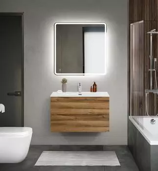 Мебель для ванной BelBagno Marino-Cer-Mini 80 подвесная, 2 ящика, Rovere Rustico