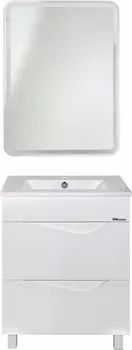 Мебель для ванной Bellezza Эйфория 60 белая с раковиной Квадро