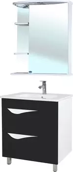 Мебель для ванной Bellezza Эйфория 60 Myjoys, черная 2 ящика