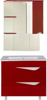 Мебель для ванной Bellezza Эйфория 85 красная
