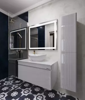 Мебель для ванной Bellezza Эмилия 100 подвесная, 1 ящик, со столешницей, белый